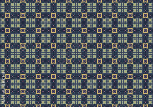 Seamless Cloth Endless Visual Decoration Digital Fashion Texture Perspective Geometric Tile Fabric Shape Symmetric Template Graphic Luxury Interior Textile Art Design Wallpaper Background Pattern.