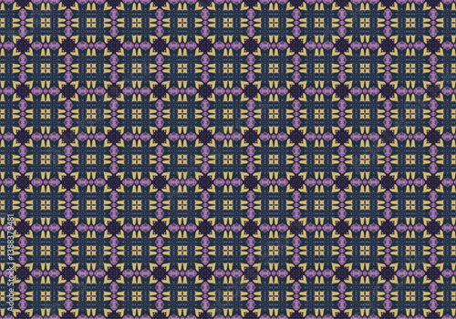 Seamless Cloth Endless Visual Decoration Digital Fashion Texture Perspective Geometric Tile Fabric Shape Symmetric Template Graphic Luxury Interior Textile Art Design Wallpaper Background Pattern.