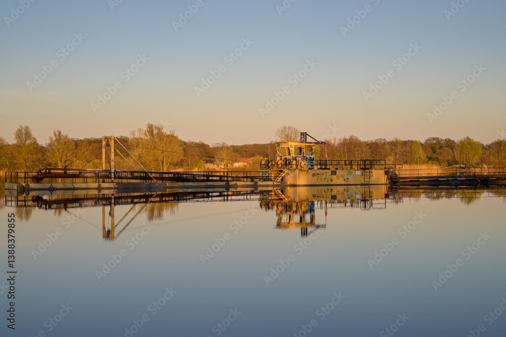 machinery on the lake machinery on the lake