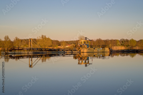 machinery on the lake