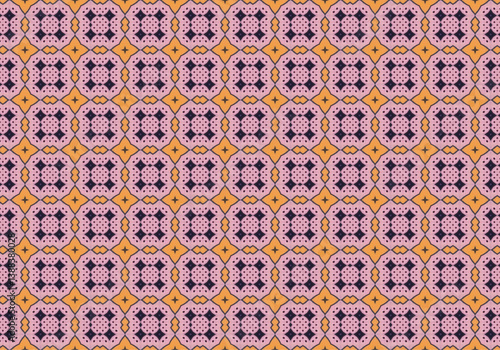 Seamless Cloth Endless Visual Decoration Digital Fashion Texture Perspective Geometric Tile Fabric Shape Symmetric Template Graphic Luxury Interior Textile Art Design Wallpaper Background Pattern.
