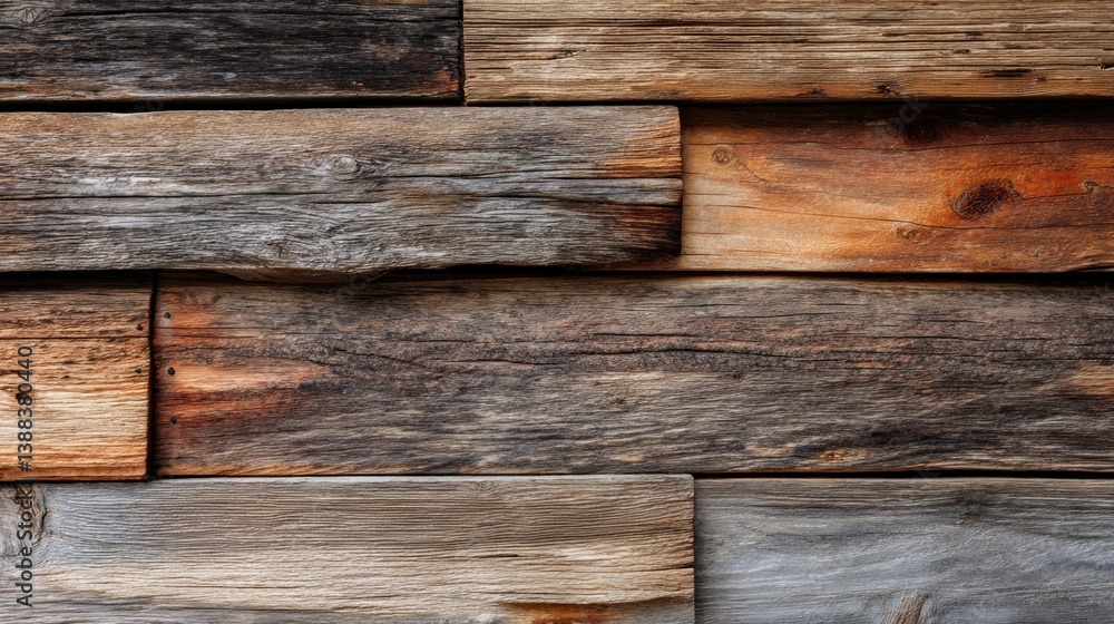 Fototapeta premium Rustic Wood Plank Background Texture with Natural Grain and Aged Finish