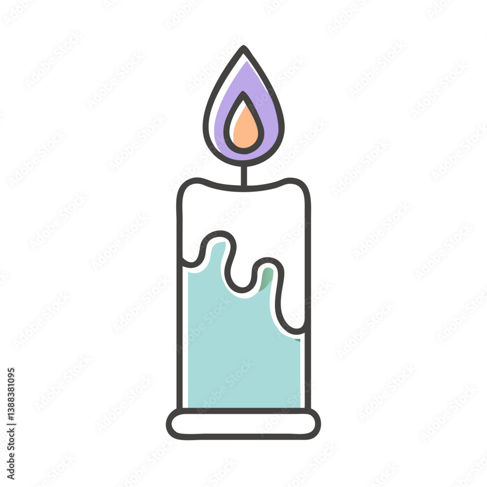 Colorful Candle Melting in a Playful Design Colorful Candle Melting in a Playful Design