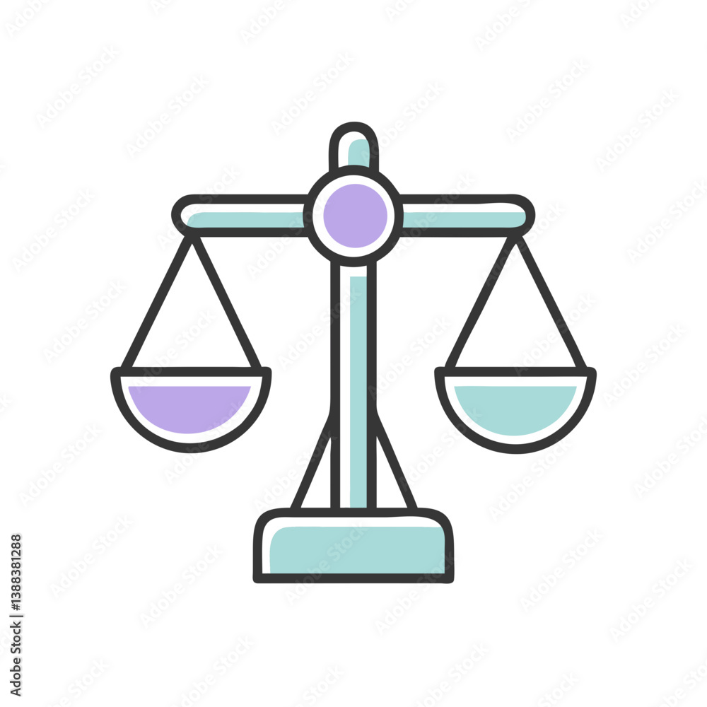Emotional Balance Scale in Minimalist Design with Soft Colors Emotional Balance Scale in Minimalist Design with Soft Colors