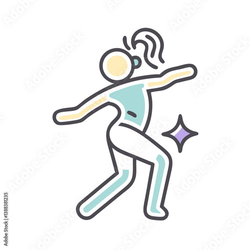 Dancer expressing joy while performing against a minimalist backdrop  