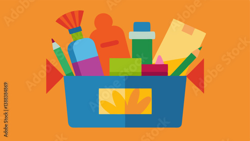 Hobbies and Crafts An open craft box filled with colorful art supplies depicting the joy and satisfaction derived from engaging in hobbies.