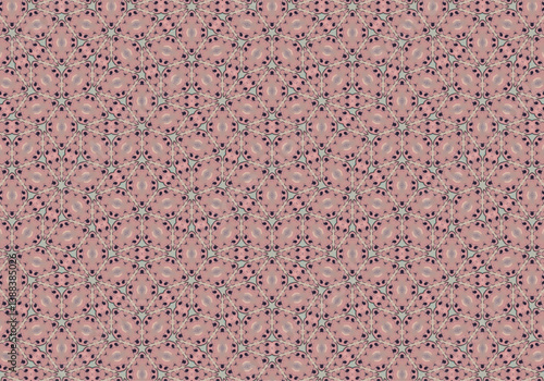 Seamless Cloth Endless Visual Decoration Digital Fashion Texture Perspective Geometric Tile Fabric Shape Symmetric Template Graphic Luxury Interior Textile Art Design Wallpaper Background Pattern.