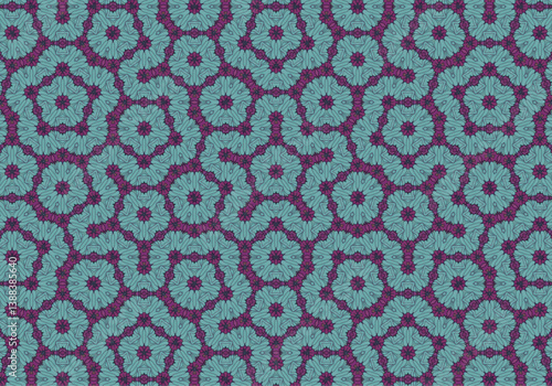 Seamless Cloth Endless Visual Decoration Digital Fashion Texture Perspective Geometric Tile Fabric Shape Symmetric Template Graphic Luxury Interior Textile Art Design Wallpaper Background Pattern.