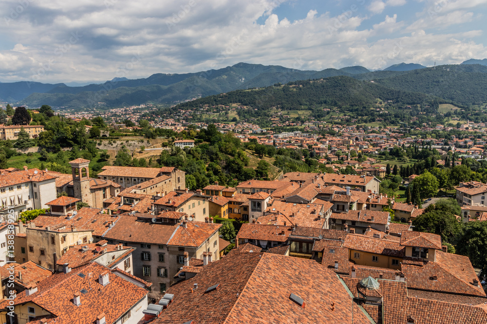 Obraz premium View from the Upper Town of Bergamo, Italy
