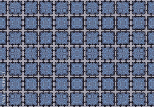 Seamless Cloth Endless Visual Decoration Digital Fashion Texture Perspective Geometric Tile Fabric Shape Symmetric Template Graphic Luxury Interior Textile Art Design Wallpaper Background Pattern.