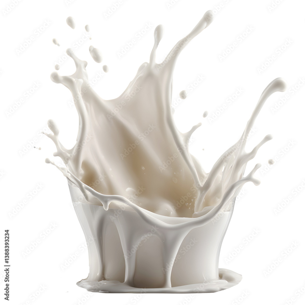 Splashes of the milk isolated Splashes of the milk isolated