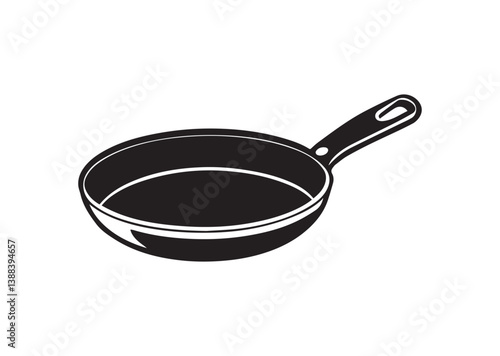 A Pan silhouette, Skillet vector illustration