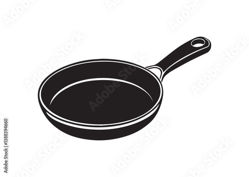 A Pan silhouette, Skillet vector illustration