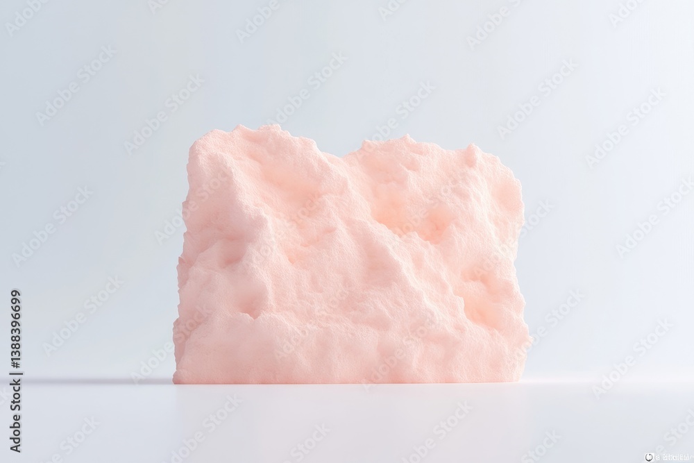 Fototapeta premium Soft, pale pink rock-like form