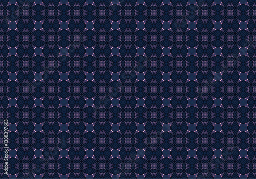 Seamless Cloth Endless Visual Decoration Digital Fashion Texture Perspective Geometric Tile Fabric Shape Symmetric Template Graphic Luxury Interior Textile Art Design Wallpaper Background Pattern.