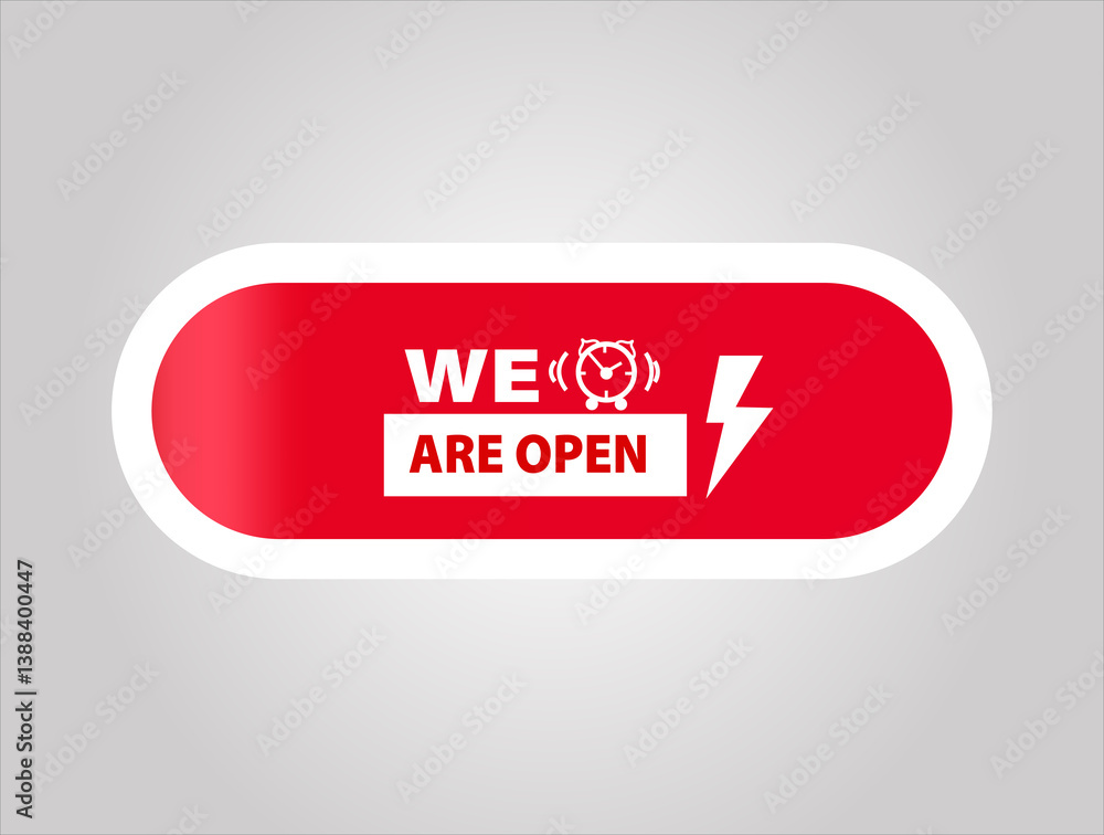 red flat sale banner for we are open banner and poster red flat sale banner for we are open banner and poster