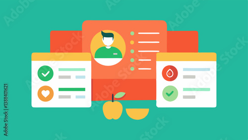Personalized Meal Plan A splitscreen view showing a generic meal plan on one side and a personalized meal plan tailored to an individuals preferences and health data on the other.