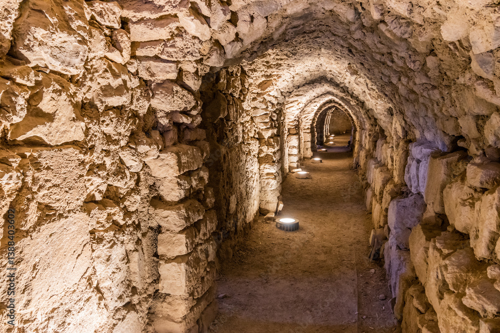 Fototapeta premium Corridor in Karak castle, Jordan
