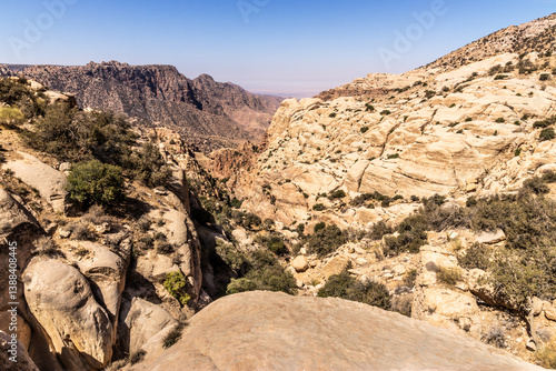 Obraz na płótnie Wadi Dana canyon in Dana Biosphere Reserve, Jordan w salonie