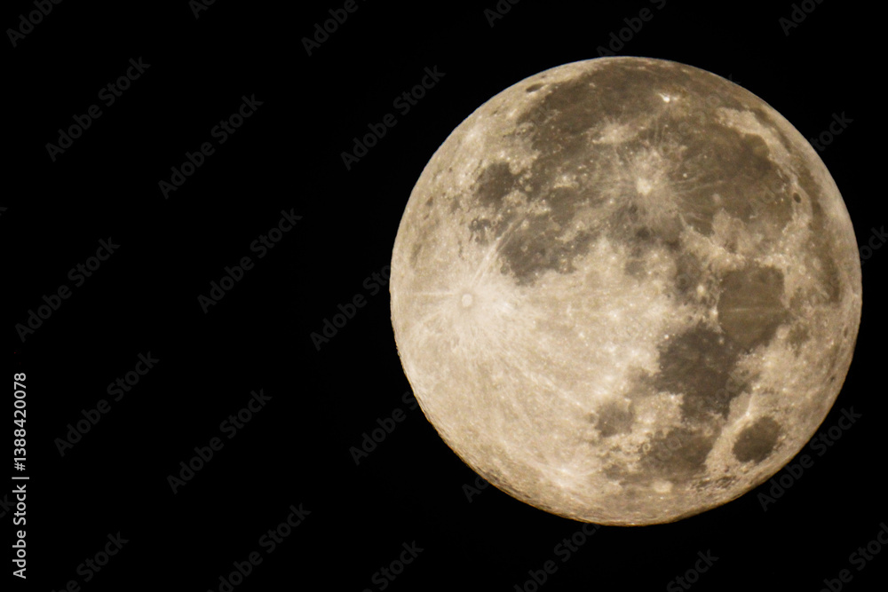 The Full Moon is when the Sun and the Moon are aligned on opposite sides of Earth and approximately 100% of the Moon's face is illuminated by the Sun The Full Moon is when the Sun and the Moon are aligned on opposite sides of Earth and approximately 100% of the Moon's face is illuminated by the Sun
