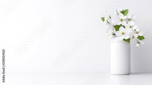 White blossoms in a simple vase (1)