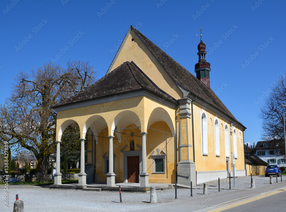 Naklejka premium Kapelle im Ried, Lachen, Kanton Schwyz