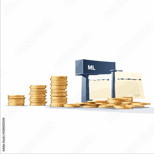 AML vector icon, isolated on white background  -  