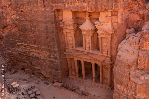 Al Khazneh temple (The Treasury) in the ancient city Petra, Jordan