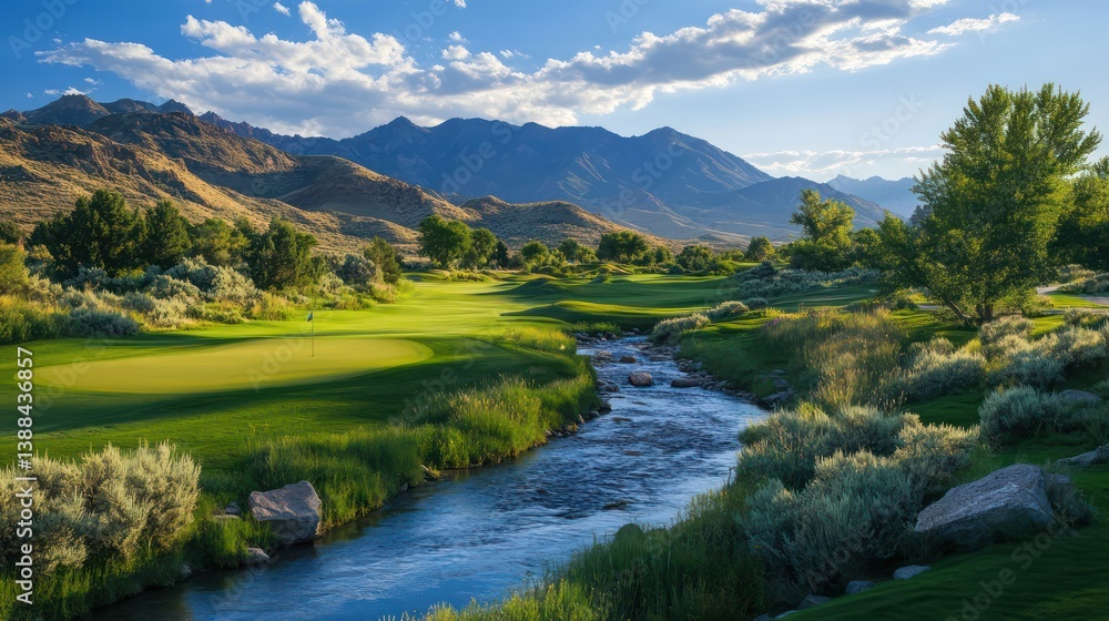 Obraz premium Tranquil Valley River Landscape Photography