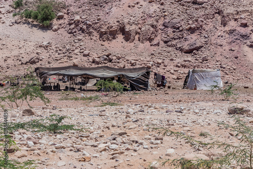Bedouin camp near Wadi Numeira canyon in Jordan