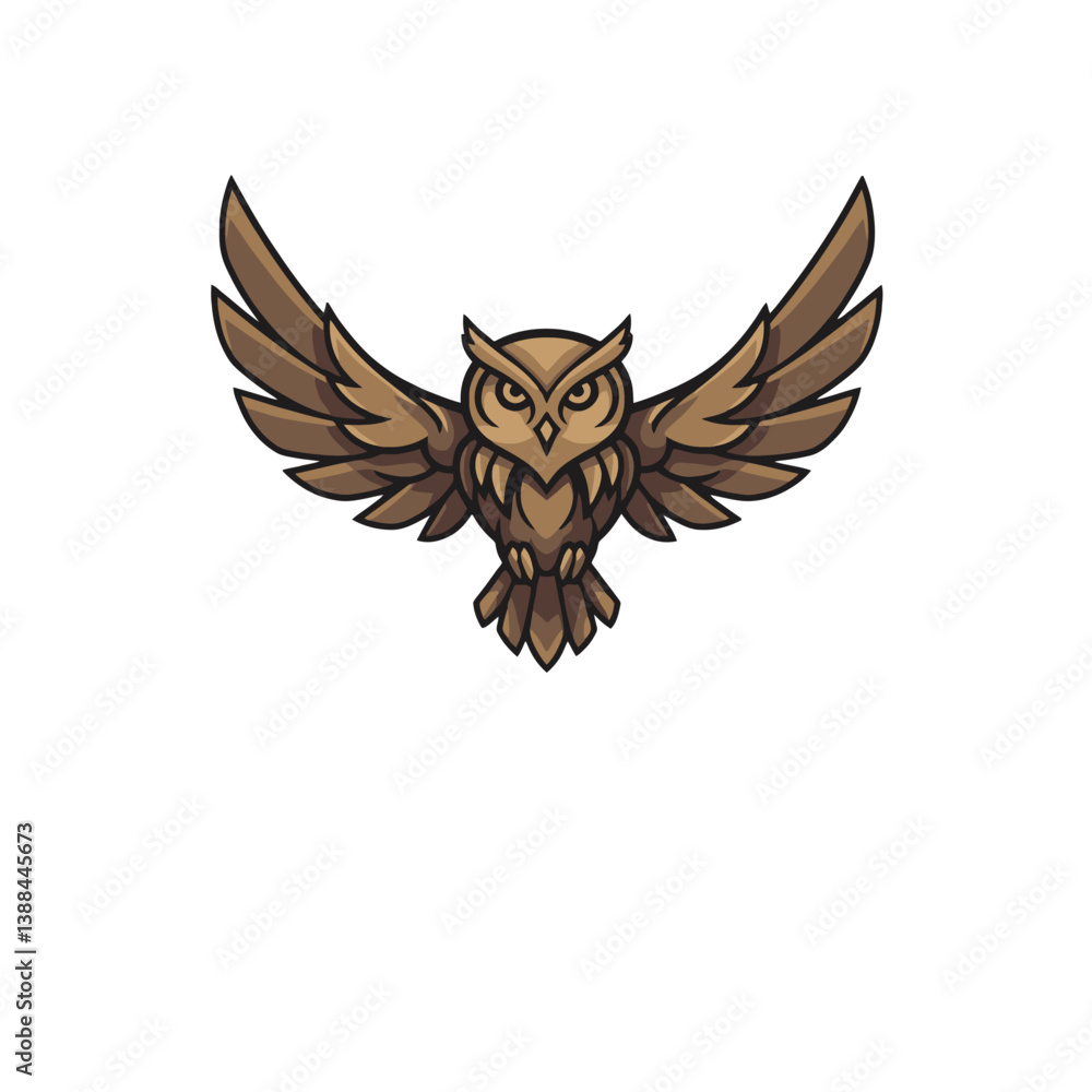 Obraz premium Owl with outstretched wings