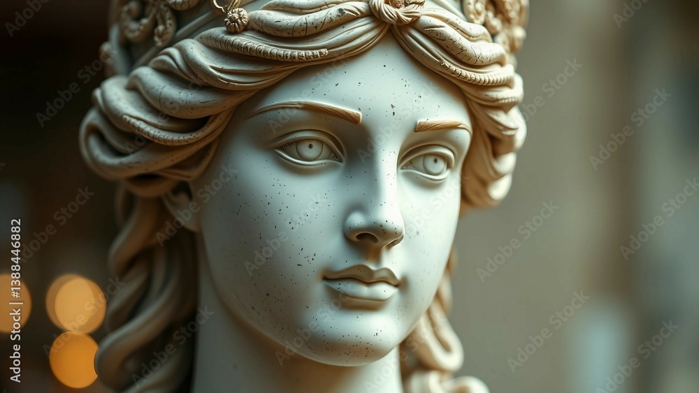 Face statue of Hera goddess of marriage and marital in Greek mythology on transparent background Face statue of Hera goddess of marriage and marital in Greek mythology on transparent background