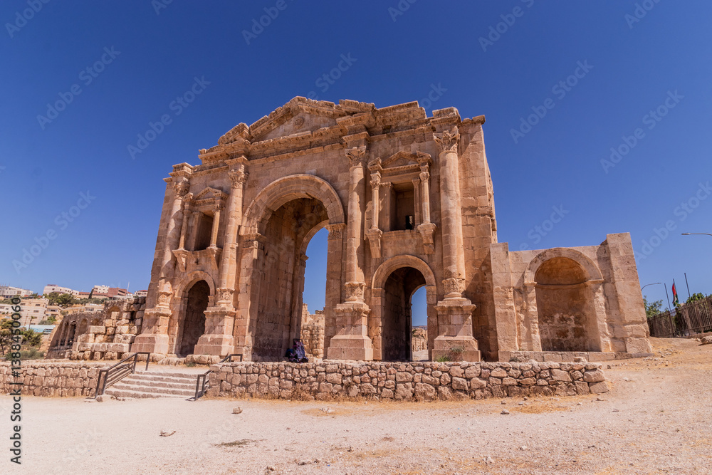 Arch of Hadrian in Jerash, Jordan