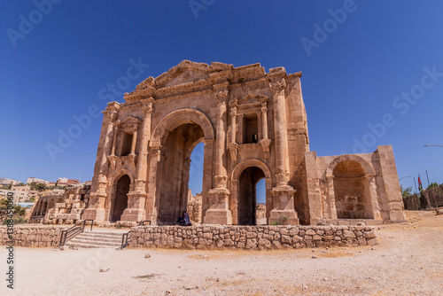 Obraz na płótnie Arch of Hadrian in Jerash, Jordan w salonie