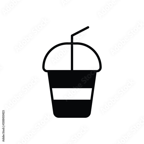 Slush Drink icon vector stock illustration