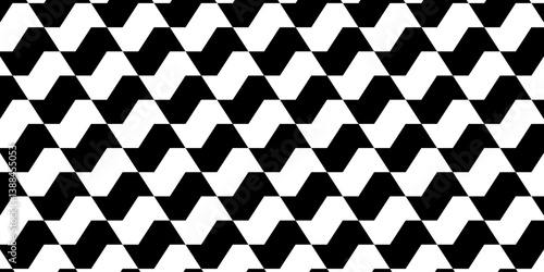 Sao Paulo sidewalk motif. Brazilian beach promenade background. Repeated black and white pattern in Portuguese pavement style. Wall or floor mosaic tile print. Vector graphic illustration.