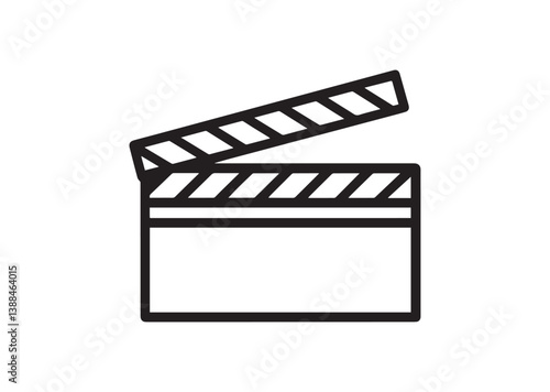 Movie clapperboard Vector, Clapperboard glyph icon, Movie clapper board, Clapperboard Silhouette Design