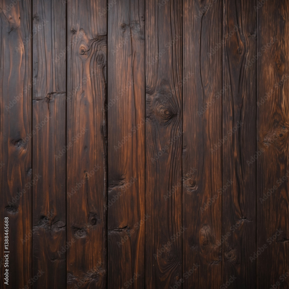 Naklejka premium Polished warm dark brown wood texture image for background wallpaper with high resolution detailed grain surface premium stock photography
