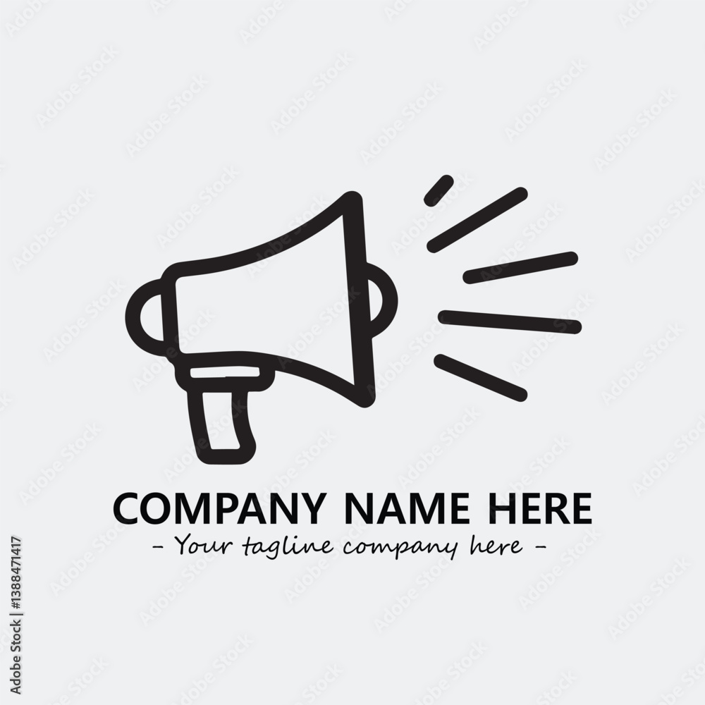 Megaphone illustration black and white for logo company vector image
Megaphone illustration black and white for logo company vector image