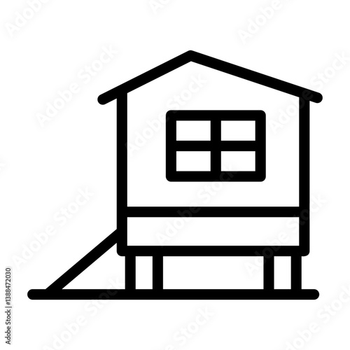 chicken coop Line Icon