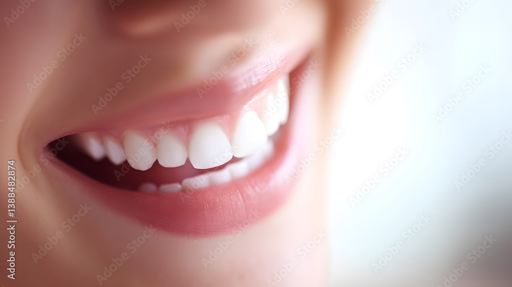 Fototapeta premium Bright smile showcasing clean, healthy teeth, radiating confidence and wellness
