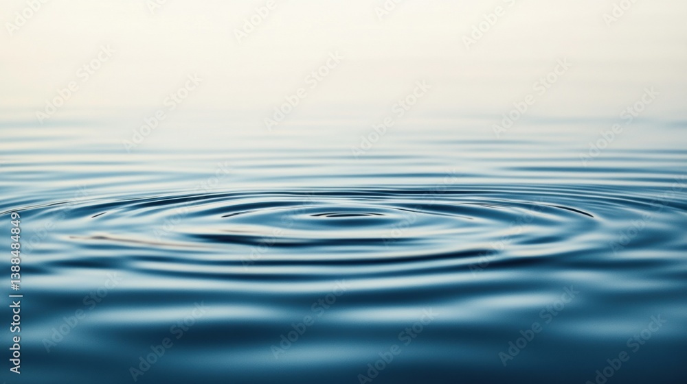 Minimalist tranquility with calming ripples on still water surface reflecting soft light at dawn Minimalist tranquility with calming ripples on still water surface reflecting soft light at dawn