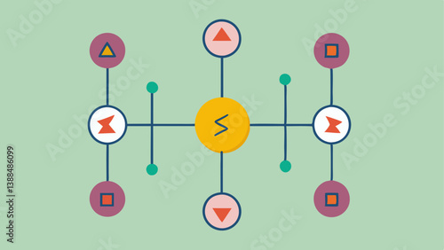 Quantum Circuit A simple flowchartlike illustration of a quantum circuit featuring qubit symbols connected by lines representing quantum gates with arrows indicating the flow of