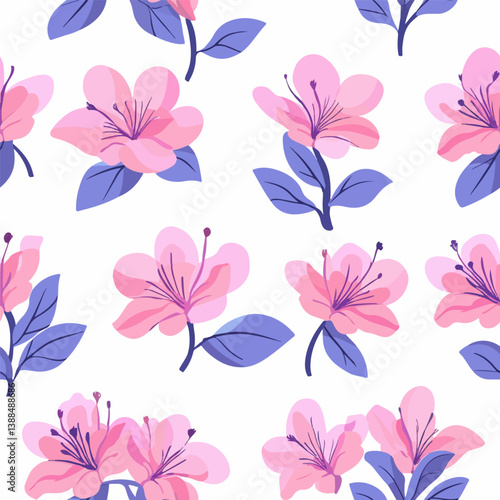 Azalea pattern.Exquisite vector floral patterns.