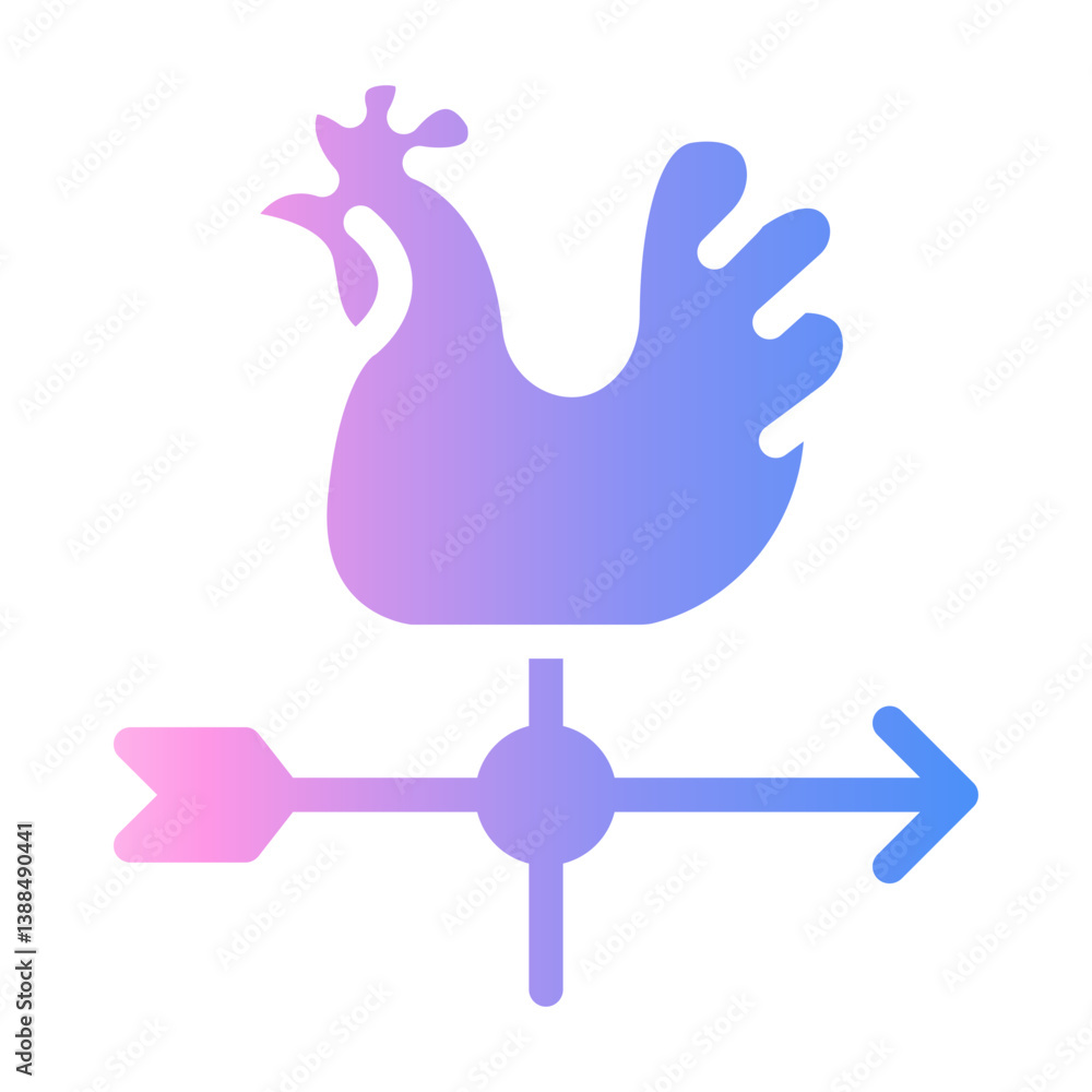 Obraz premium weather vane Gradient icon