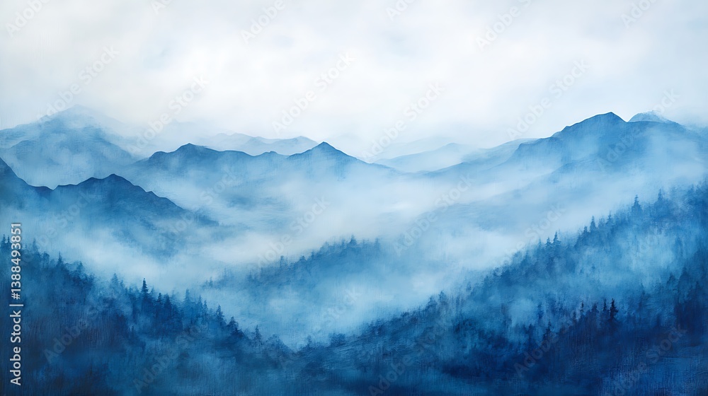 Misty Blue Mountain Range Misty Blue Mountain Range