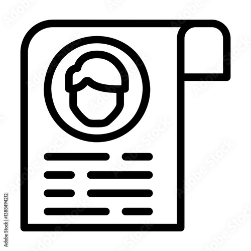 resume Line Icon
