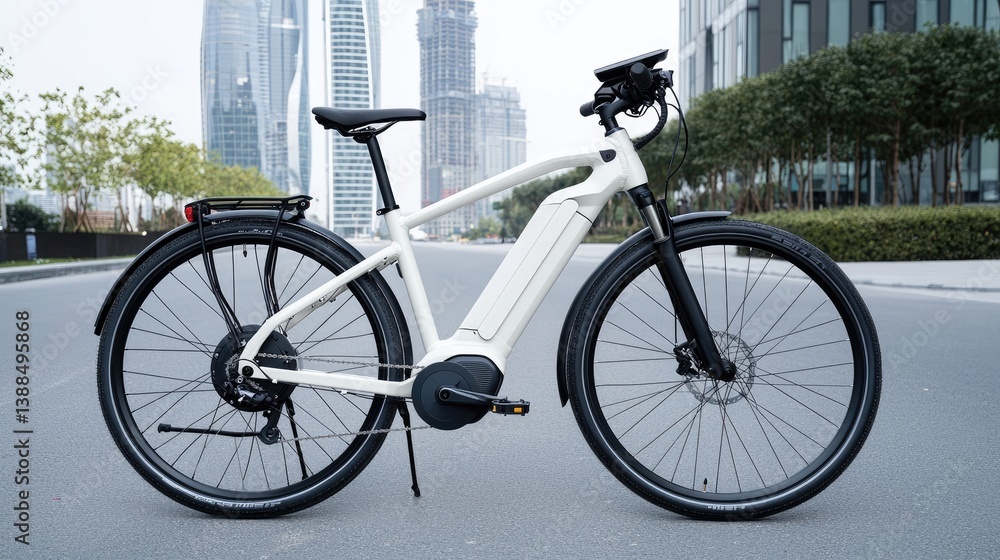 Fototapeta premium Modern electric bike, urban style