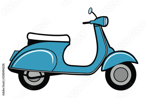  scooter silhouette vector art, modern sooty icon.