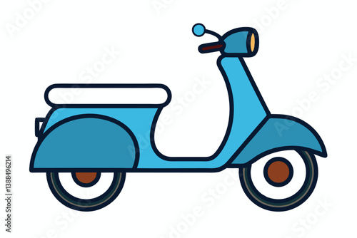  scooter silhouette vector art, modern sooty icon.